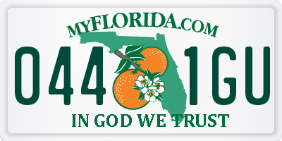 FL license plate 0441GU