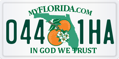 FL license plate 0441HA