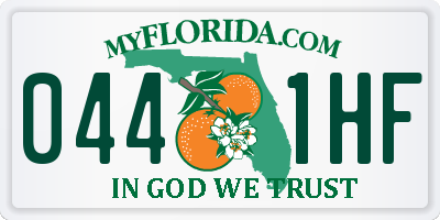 FL license plate 0441HF