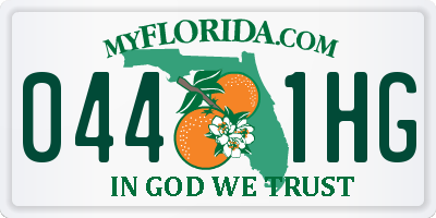 FL license plate 0441HG