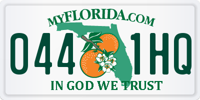 FL license plate 0441HQ