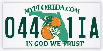 FL license plate 0441IA