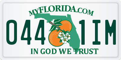 FL license plate 0441IM