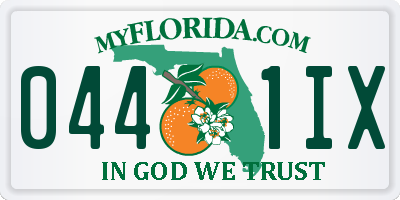FL license plate 0441IX