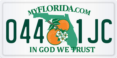 FL license plate 0441JC