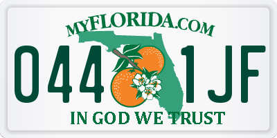 FL license plate 0441JF