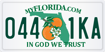 FL license plate 0441KA