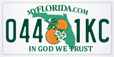FL license plate 0441KC
