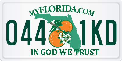 FL license plate 0441KD