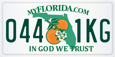 FL license plate 0441KG