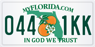 FL license plate 0441KK
