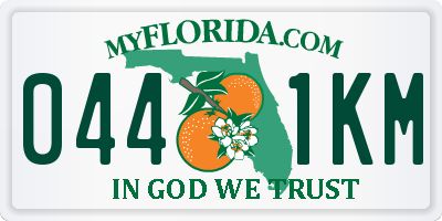 FL license plate 0441KM