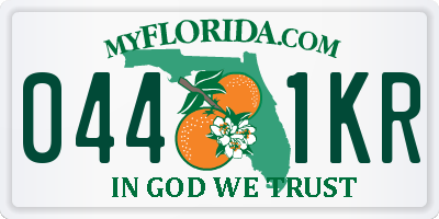FL license plate 0441KR