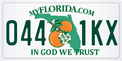 FL license plate 0441KX
