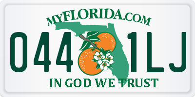 FL license plate 0441LJ