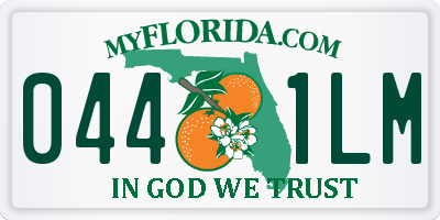 FL license plate 0441LM