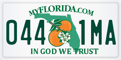 FL license plate 0441MA