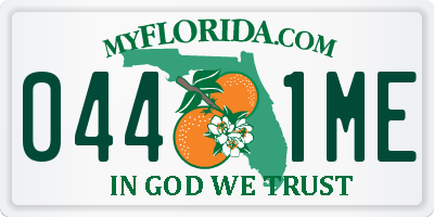 FL license plate 0441ME