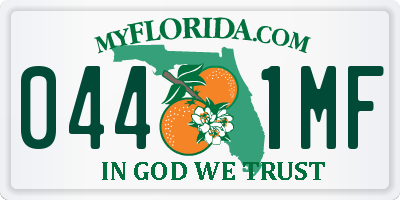 FL license plate 0441MF