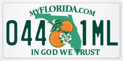 FL license plate 0441ML