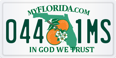 FL license plate 0441MS