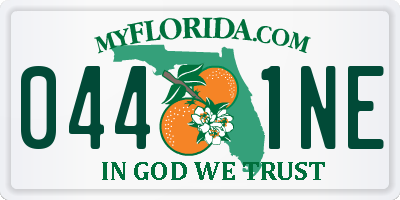 FL license plate 0441NE