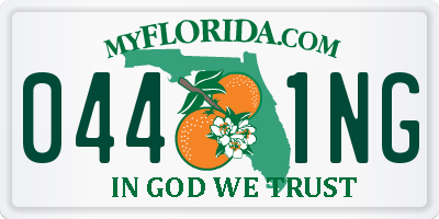 FL license plate 0441NG