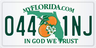 FL license plate 0441NJ