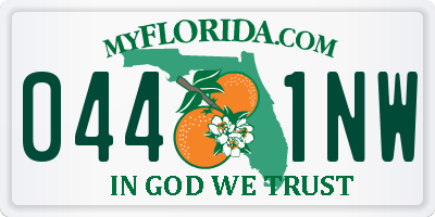FL license plate 0441NW