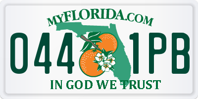 FL license plate 0441PB