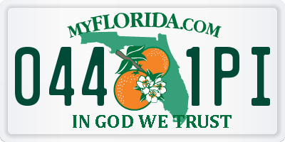 FL license plate 0441PI