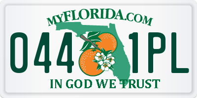 FL license plate 0441PL