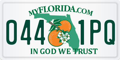 FL license plate 0441PQ
