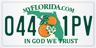 FL license plate 0441PV