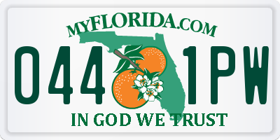 FL license plate 0441PW