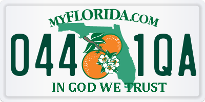 FL license plate 0441QA