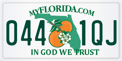 FL license plate 0441QJ