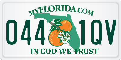 FL license plate 0441QV