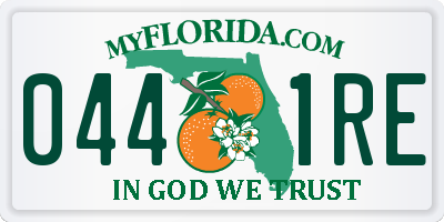 FL license plate 0441RE