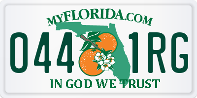 FL license plate 0441RG