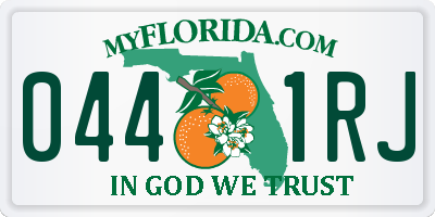 FL license plate 0441RJ