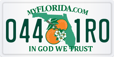 FL license plate 0441RO