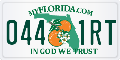 FL license plate 0441RT