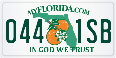 FL license plate 0441SB