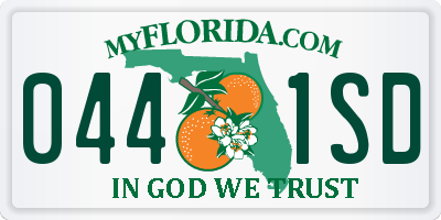 FL license plate 0441SD