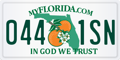 FL license plate 0441SN