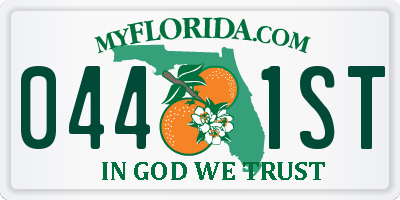 FL license plate 0441ST
