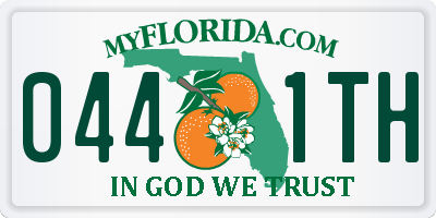 FL license plate 0441TH
