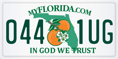FL license plate 0441UG