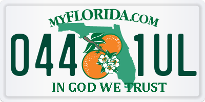 FL license plate 0441UL